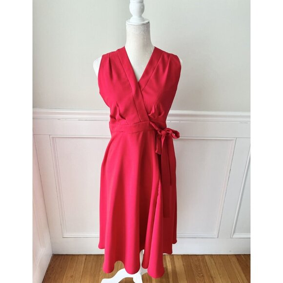 Hobbs London Andie Wrap Dress Red 8 New NWOT - Picture 5 of 10